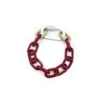 Zincir Karabina Bileklik Bordo