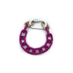 Zincir Karabina Bileklik Koyu Pembe