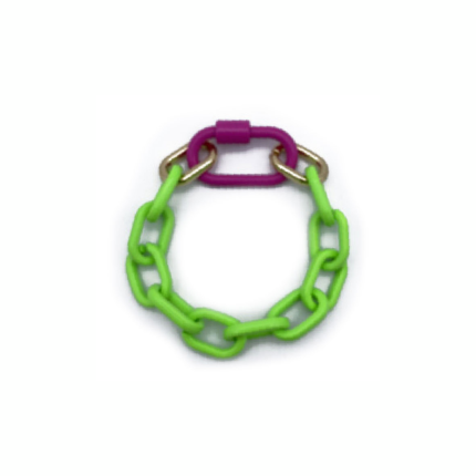 Zincir Karabina Bileklik Neon Yeşil