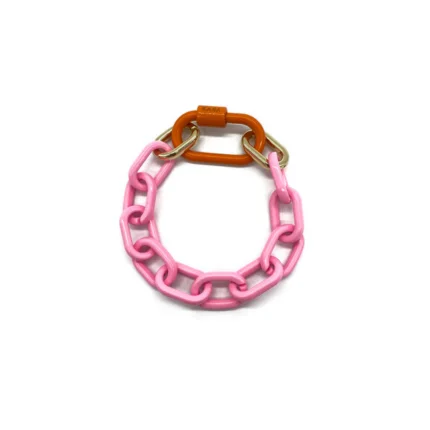 Zincir Karabina Bileklik Pembe