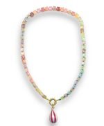 Kara Rainbow Küp Quartz Kolye - Görsel 2